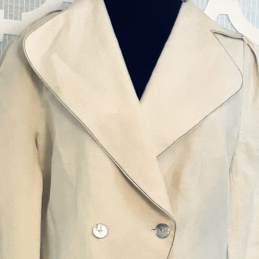 MARIMEKKO LARGE LINEN BLEND CREAM IVORY WHITE BLAZER JACKET VINTAGE DESIGNER - Picture 9 of 16